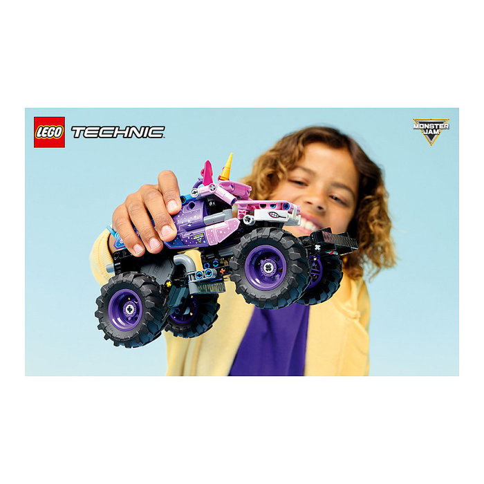 LEGO Technic Monster Jam Sparkle Smash 42220 con motor de carga manual