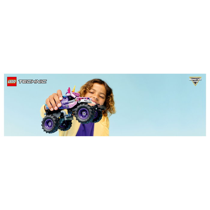 LEGO Technic Monster Jam Sparkle Smash 42220 con motor de carga manual