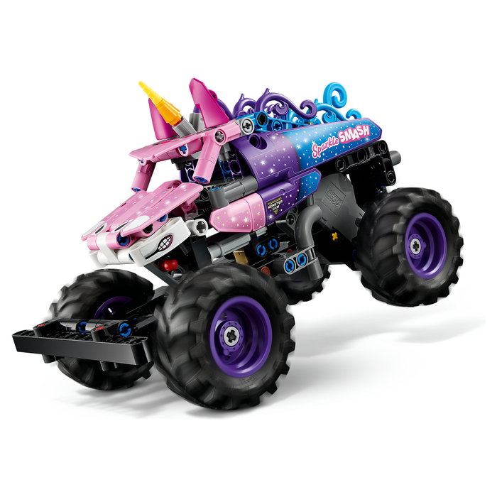 LEGO Technic Monster Jam Sparkle Smash 42220 con motor de carga manual