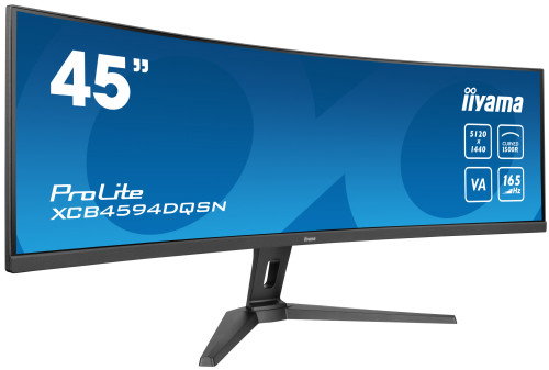Iiyama XCB4594DQSN-B1 Monitor Curvo 45" UWQHD (5120 x 1440) VA LED 165Hz 0.8ms USB-C 90W HDR 400 Negro