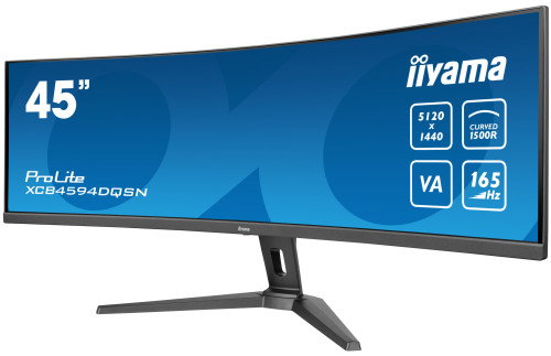 Iiyama XCB4594DQSN-B1 Monitor Curvo 45" UWQHD (5120 x 1440) VA LED 165Hz 0.8ms USB-C 90W HDR 400 Negro