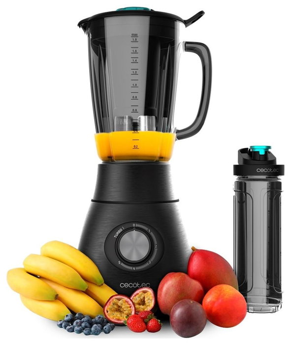 Cecotec Power Black Titanium 1800 Go Batidora de vaso Negro