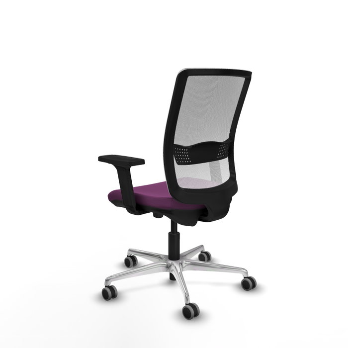 PIQUERAS Y CRESPO Silla de oficina Haches con mecanismo Sincro/Traslack, Morado y Blanco
