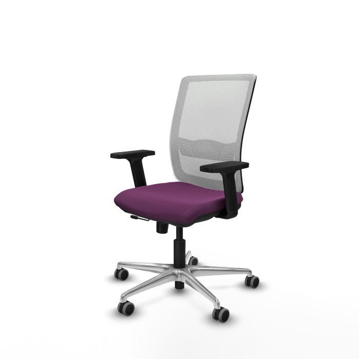 PIQUERAS Y CRESPO Silla de oficina Haches con mecanismo Sincro/Traslack, Morado y Blanco