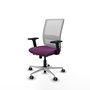 PIQUERAS Y CRESPO Silla de oficina Haches con mecanismo Sincro/Traslack, Morado y Blanco