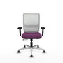 PIQUERAS Y CRESPO Silla de oficina Haches con mecanismo Sincro/Traslack, Morado y Blanco