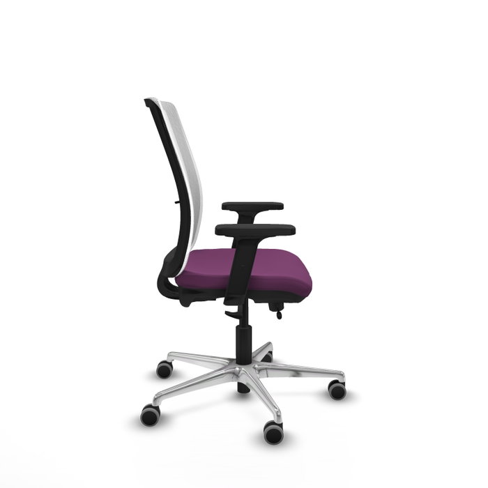 PIQUERAS Y CRESPO Silla de oficina Haches con mecanismo Sincro/Traslack, Morado y Blanco