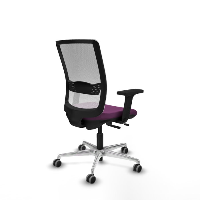 PIQUERAS Y CRESPO Silla de oficina Haches con mecanismo Sincro/Traslack, Morado y Blanco