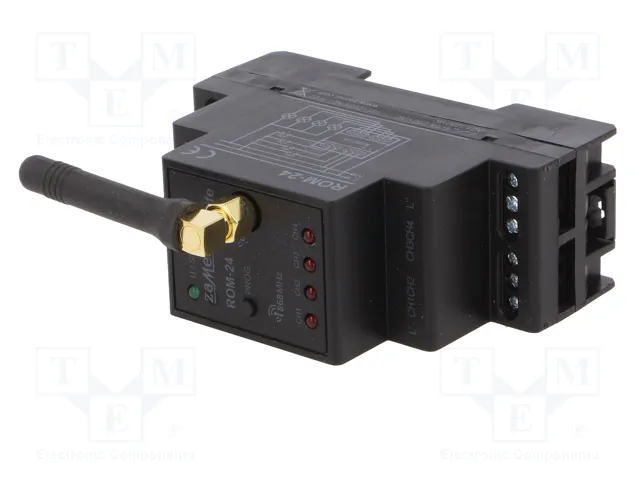 ZAMEL Receptor EXTA LIFE ROM-24 para Raíl DIN, 230VAC, 4 Relés NO