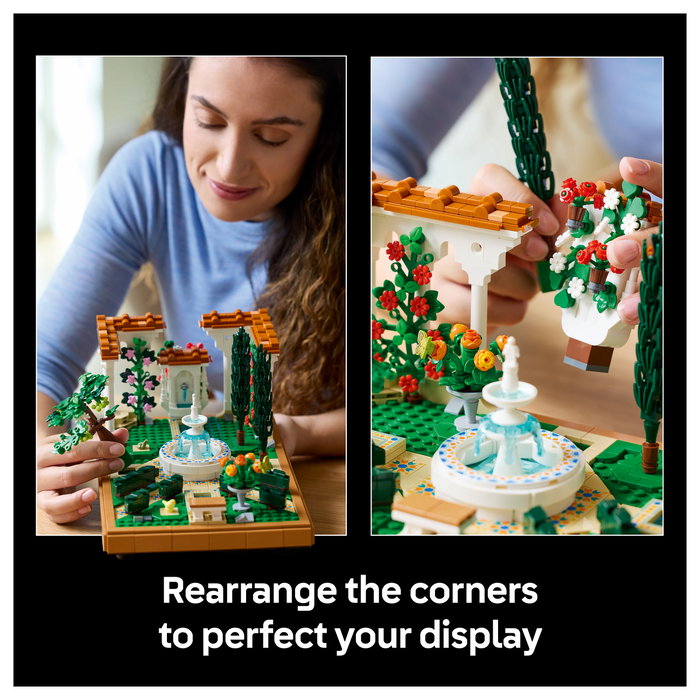 LEGO 10359 Icons Jardín con Fuente, Juego de Construcción, 1302 Piezas, para Adultos 18+