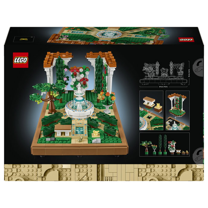 LEGO 10359 Icons Jardín con Fuente, Juego de Construcción, 1302 Piezas, para Adultos 18+