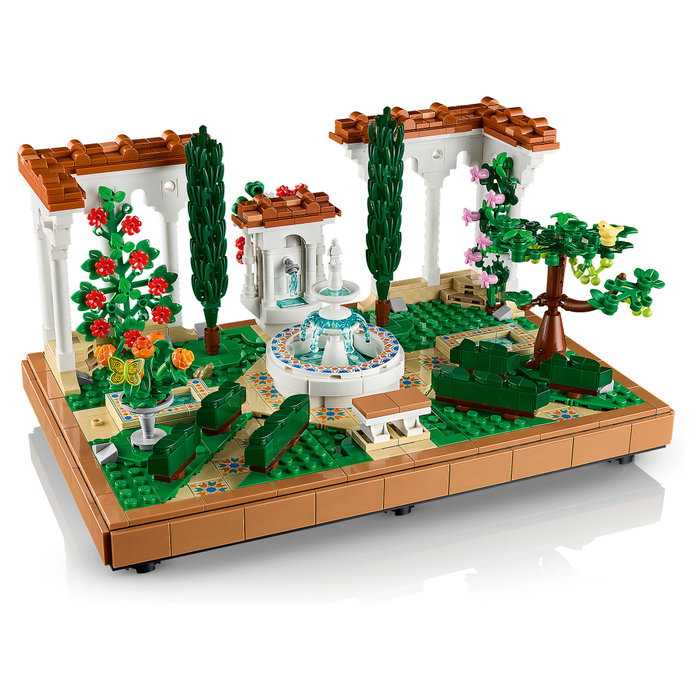 LEGO 10359 Icons Jardín con Fuente, Juego de Construcción, 1302 Piezas, para Adultos 18+