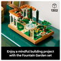LEGO 10359 Icons Jardín con Fuente, Juego de Construcción, 1302 Piezas, para Adultos 18+