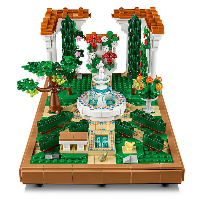 LEGO 10359 Icons Jardín con Fuente, Juego de Construcción, 1302 Piezas, para Adultos 18+