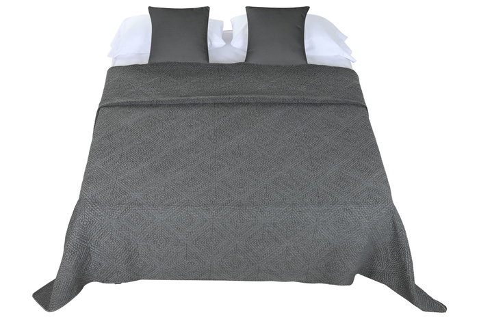DKD Home Decor Colcha Cottage Gris Claro 260 x 240 cm (2 Unidades)
