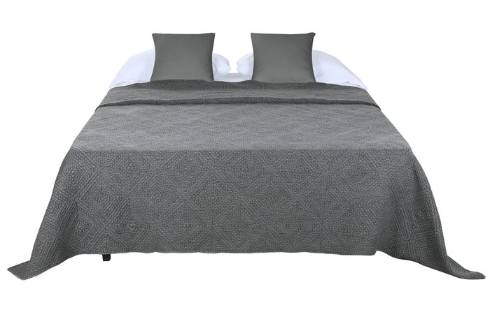 DKD Home Decor Colcha Cottage Gris Claro 260 x 240 cm (2 Unidades)