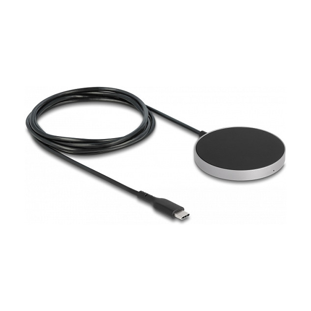 DeLOCK Cargador inalámbrico 66467 con carga rápida de hasta 15 W, Negro