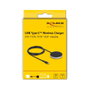 DeLOCK Cargador inalámbrico 66467 con carga rápida de hasta 15 W, Negro