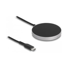 DeLOCK Cargador inalámbrico 66467 con carga rápida de hasta 15 W, Negro