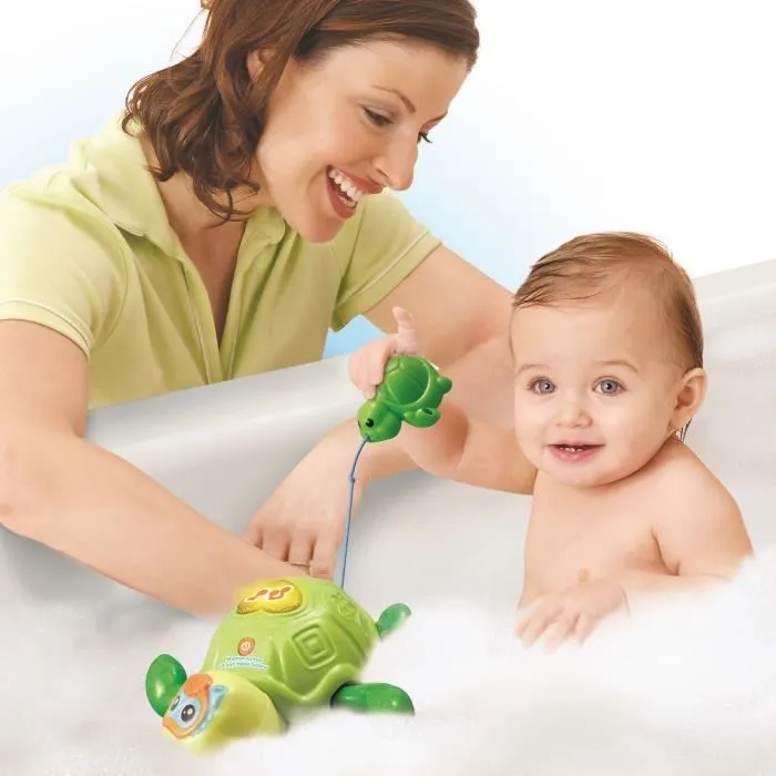 Vtech Baby Juguete de Baño Madre Tortuga y Bebé Nadador 1-5 Años con Melodías y Canciones
