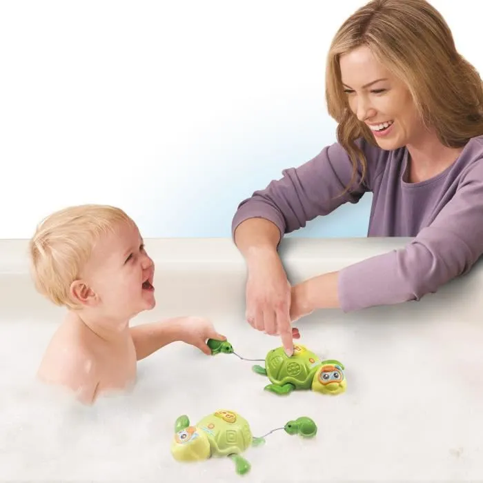 Vtech Baby Juguete de Baño Madre Tortuga y Bebé Nadador 1-5 Años con Melodías y Canciones