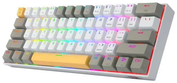 Redragon Draconic Pro K530 RGB Yellow Teclado Mecánico Inalámbrico 61 Teclas Layout Polaco