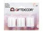 Giftdecor Set 3 Velas Led Taco Blanco Plástico 18x4x13.8cm (Set de 24)