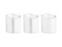 Giftdecor Set 3 Velas Led Taco Blanco Plástico 18x4x13.8cm (Set de 24)