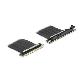 DeLOCK 81509 Cable Riser PCIe 4.0 x16 a x16 a 90 grados, 30 cm, Negro