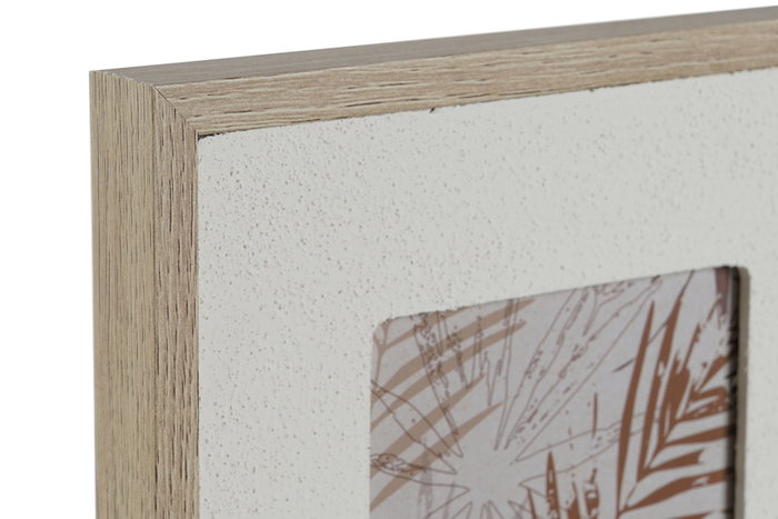 DKD Home Decor Marco Multifoto MDF y Cristal Beige para 3 Fotos