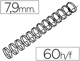 Gbc Wire 3:1 Espiral 7,9 mm Negro Capacidad 60 Hojas Caja 100 Unidades