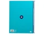 Antartik Cuaderno espiral A4 micro antartik tapa forrada 80h 90 gr cuadro 5mm turquesa