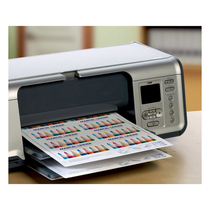 AVERY Zweckform Tarjetas de visita C32026-25 blanco satinado 270 g/qm, 250 unidades de pack de tarjetas de visita