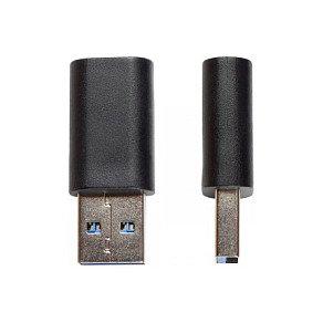 Alcasa USB-AD300 Adaptador USB 3.0 Tipo A Macho a USB Tipo C Hembra, Negro, Velocidad 5 Gbps