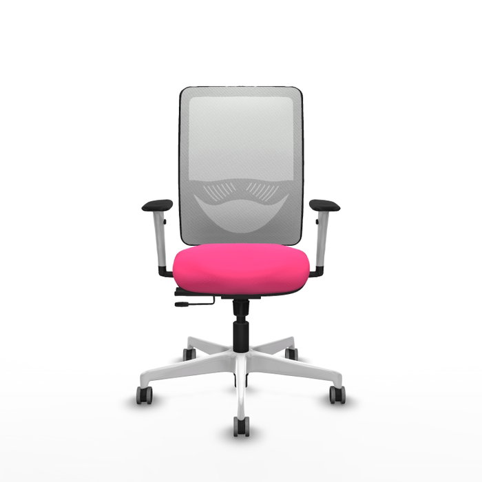 PIQUERAS Y CRESPO Silla de oficina Zulema Rosa y Blanco
