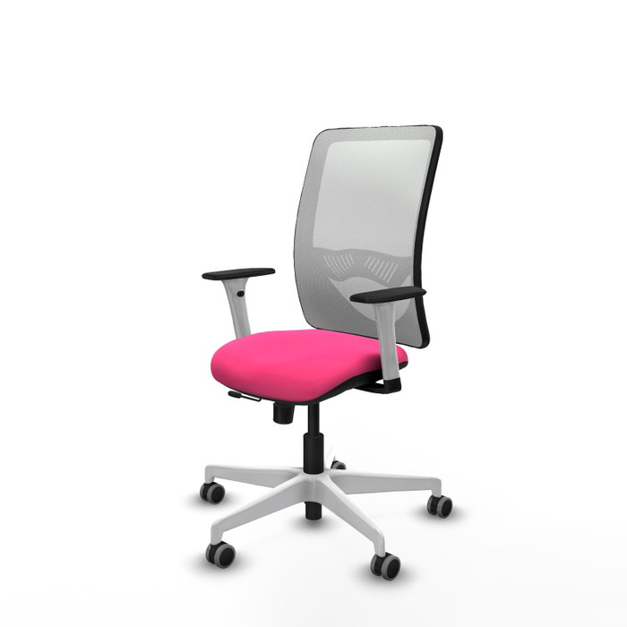 PIQUERAS Y CRESPO Silla de oficina Zulema Rosa y Blanco