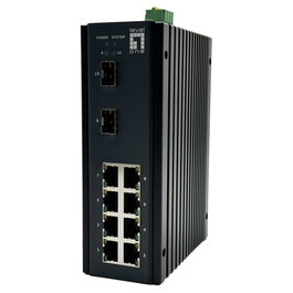 Level One IGU-1071 Switch Industrial Gestionado L2+ con 8 Puertos GE y 2 SFP