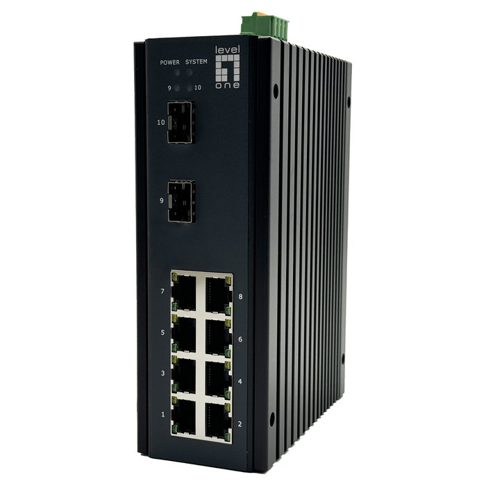 Level One IGU-1071 Switch Industrial Gestionado L2+ con 8 Puertos GE y 2 SFP Level One IGU-1071 Switch Industrial Gestionado L2+ con 8 Puertos GE y 2 SFP