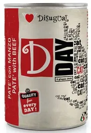 Disugual D-Day Cat Pienso para Gatos Sabor Ternera en Lata 6x400 gr
