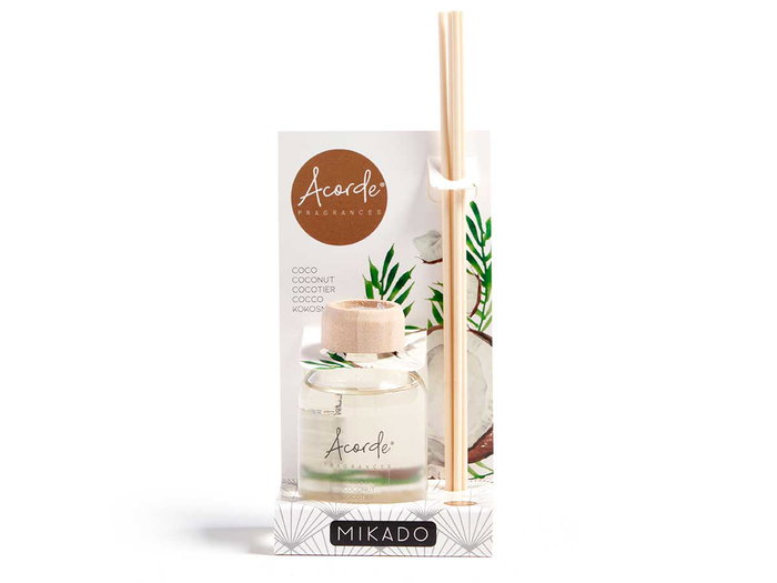 Acorde Mikado Coco 50 ml con Varilla 7x5x17 cm (Set de 12)