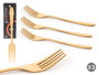 Kinvara Set de 36 Tenedores Dorados Metal (S-S410) de 19cm