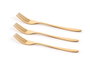 Kinvara Set de 36 Tenedores Dorados Metal (S-S410) de 19cm