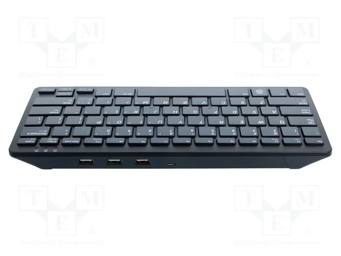 RASPBERRY PI Teclado con distribución US, Negro/Gris