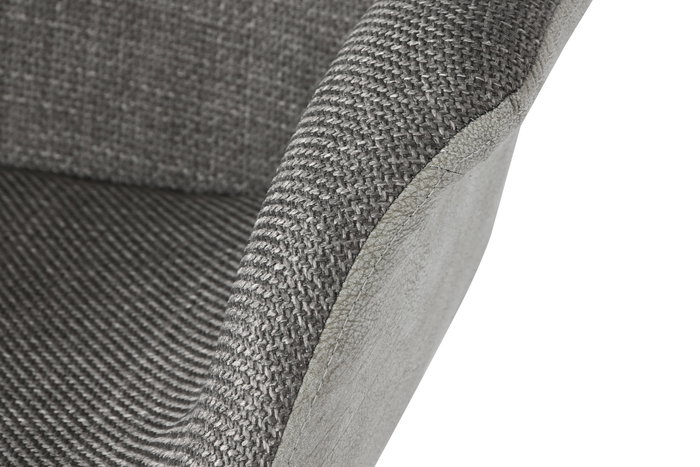 DKD Home Decor Silla Loft Gris Oscuro Gris Claro PU Metal 62 x 84 x 62 cm (2 Unidades)