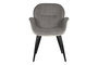 DKD Home Decor Silla Loft Gris Oscuro Gris Claro PU Metal 62 x 84 x 62 cm (2 Unidades)