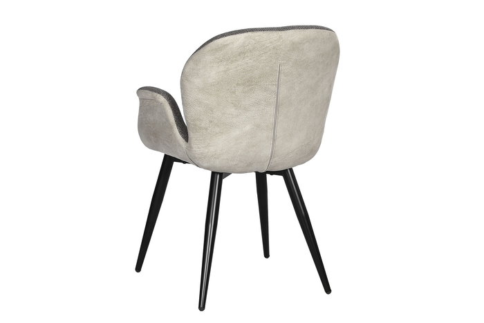 DKD Home Decor Silla Loft Gris Oscuro Gris Claro PU Metal 62 x 84 x 62 cm (2 Unidades)