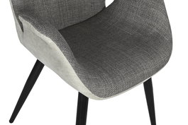 DKD Home Decor Silla Loft Gris Oscuro Gris Claro PU Metal 62 x 84 x 62 cm (2 Unidades)