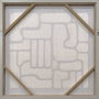 DKD Home Decor Cuadro Abstracto con Acabado de Espuma en Lino y MDF (Pack de 2)
