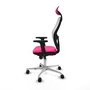 PIQUERAS Y CRESPO Silla de oficina Jorquera con mecanismo Sincro, Rosa y Blanco