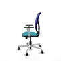 PIQUERAS Y CRESPO Silla de oficina Motilla con mecanismo Sincro/Traslack Turquesa y Azul